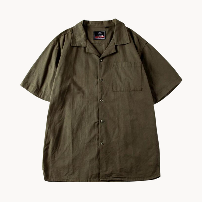 Chemise Décontractée Col V Grand Format Réduit