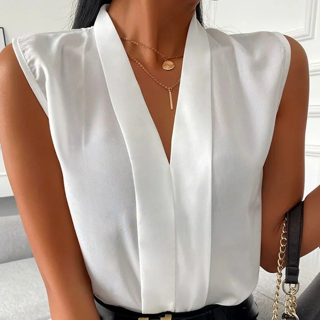 BelleRue™ – Chemisier Femme Chic Sans Manches Élégant & Confortable-1