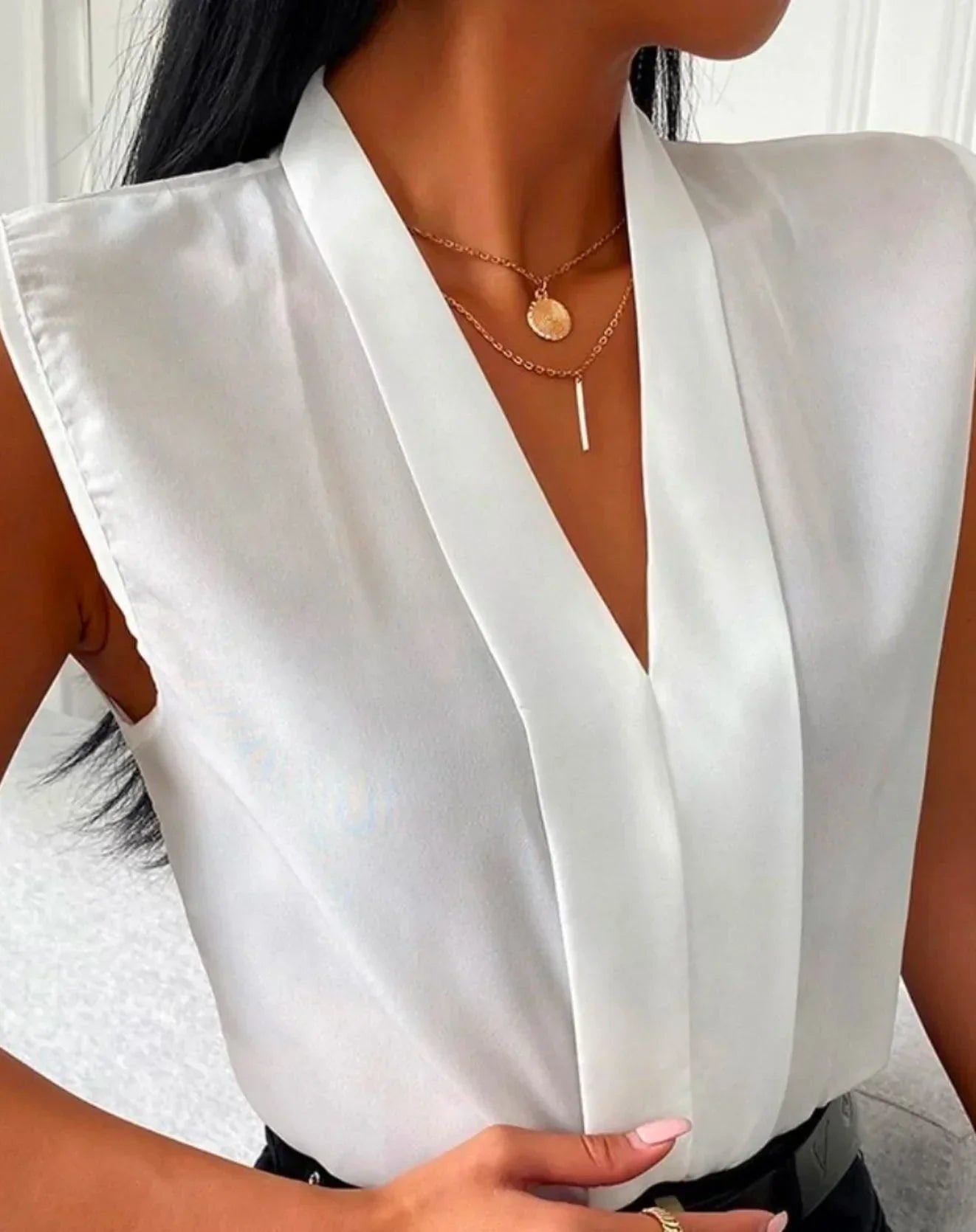 BelleRue™ – Chemisier Femme Chic Sans Manches Élégant & Confortable-4