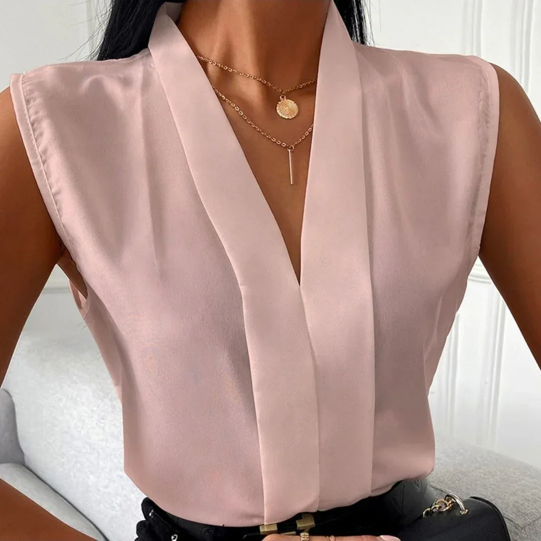 BelleRue™ – Chemisier Femme Chic Sans Manches Élégant & Confortable-3