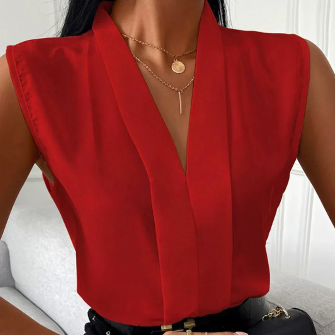 BelleRue™ – Chemisier Femme Chic Sans Manches Élégant & Confortable-2