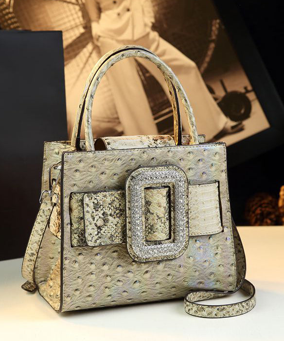 Élégant sac tote en cuir synthétique robuste avec strass - EasyApparels