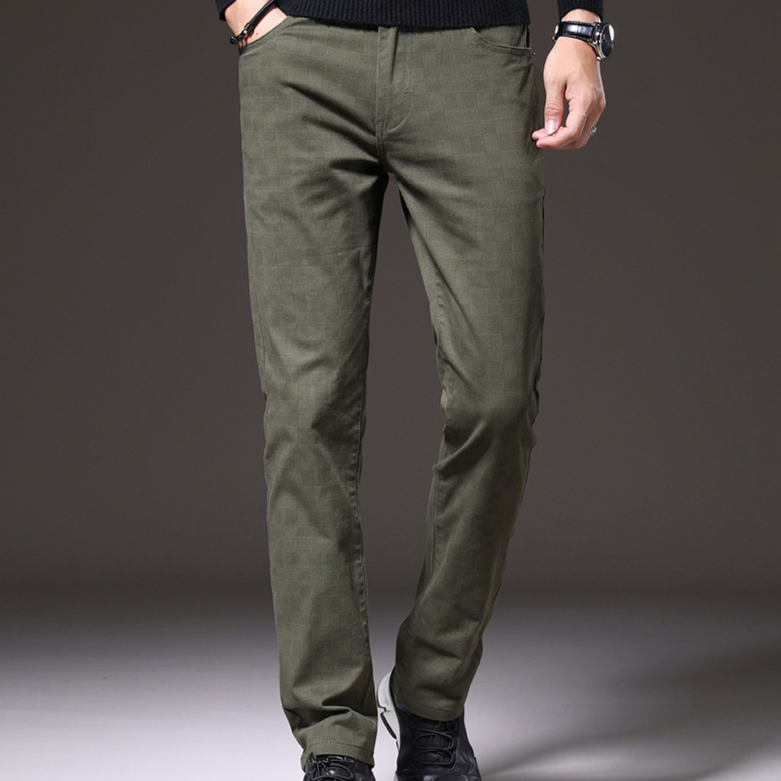 Pantalon Carreaux Slim Fit Chic Automne