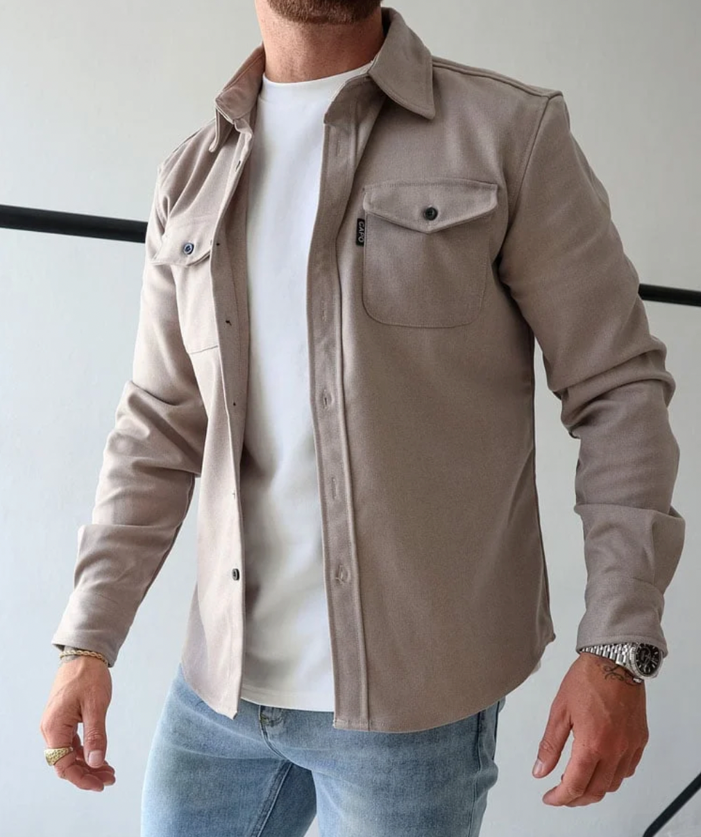 ProjetParis™ – Chemise Homme Élégante en Coton Confortable Automnale-2