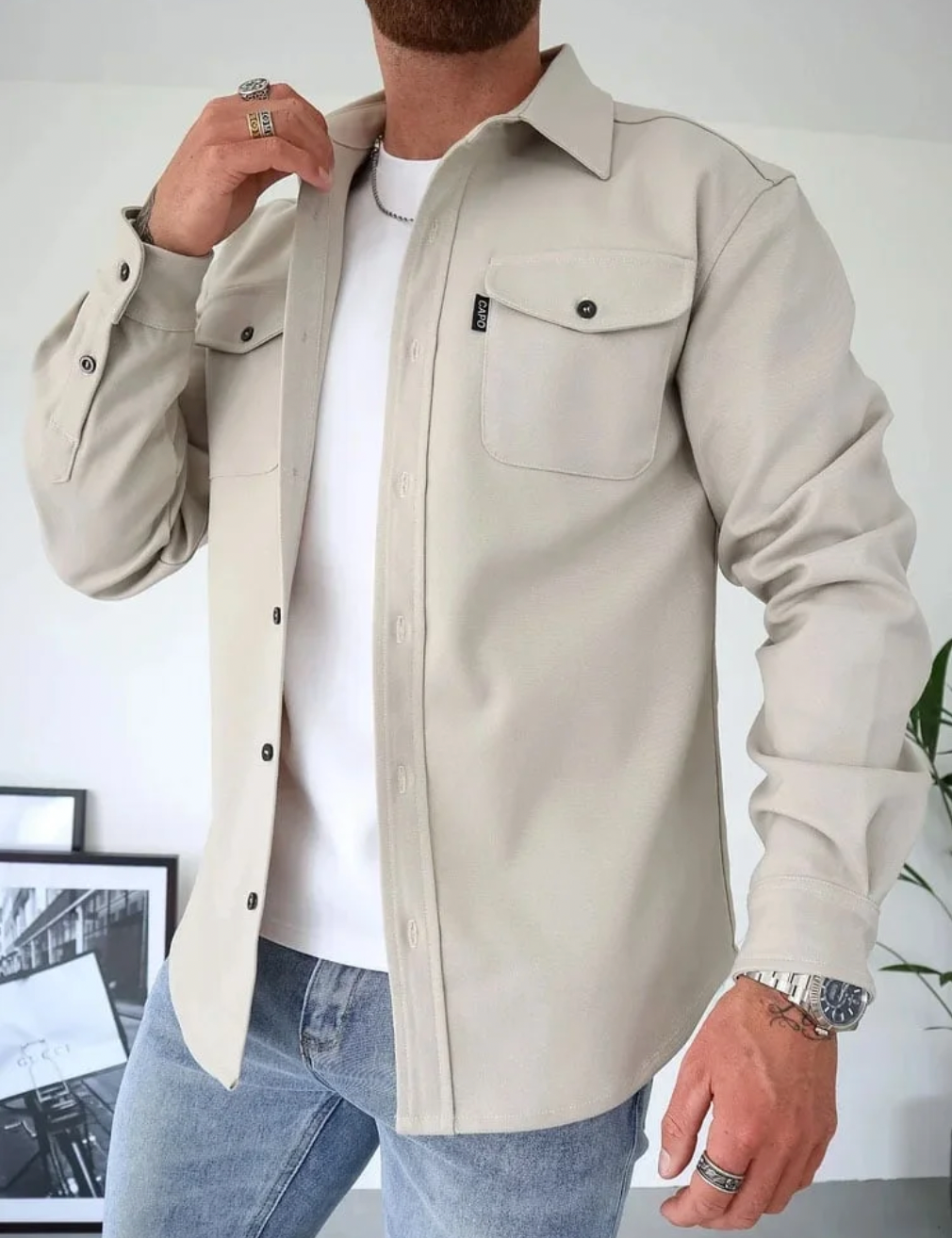 ProjetParis™ – Chemise Homme Élégante en Coton Confortable Automnale-5