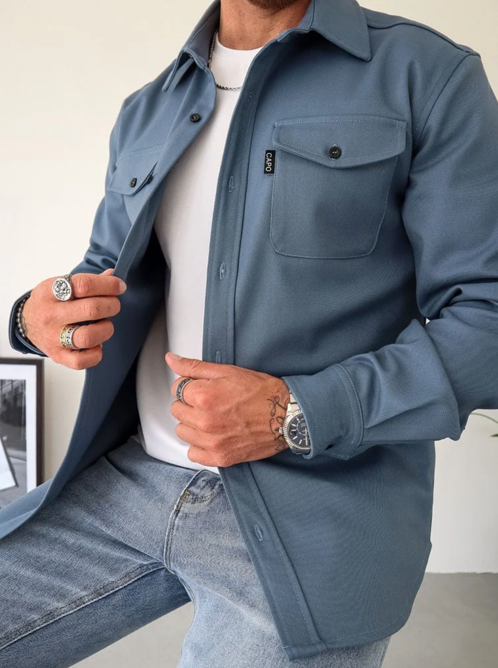 Variant image for ProjetParis™ – Chemise Homme Élégante en Coton Confortable Automnale-8