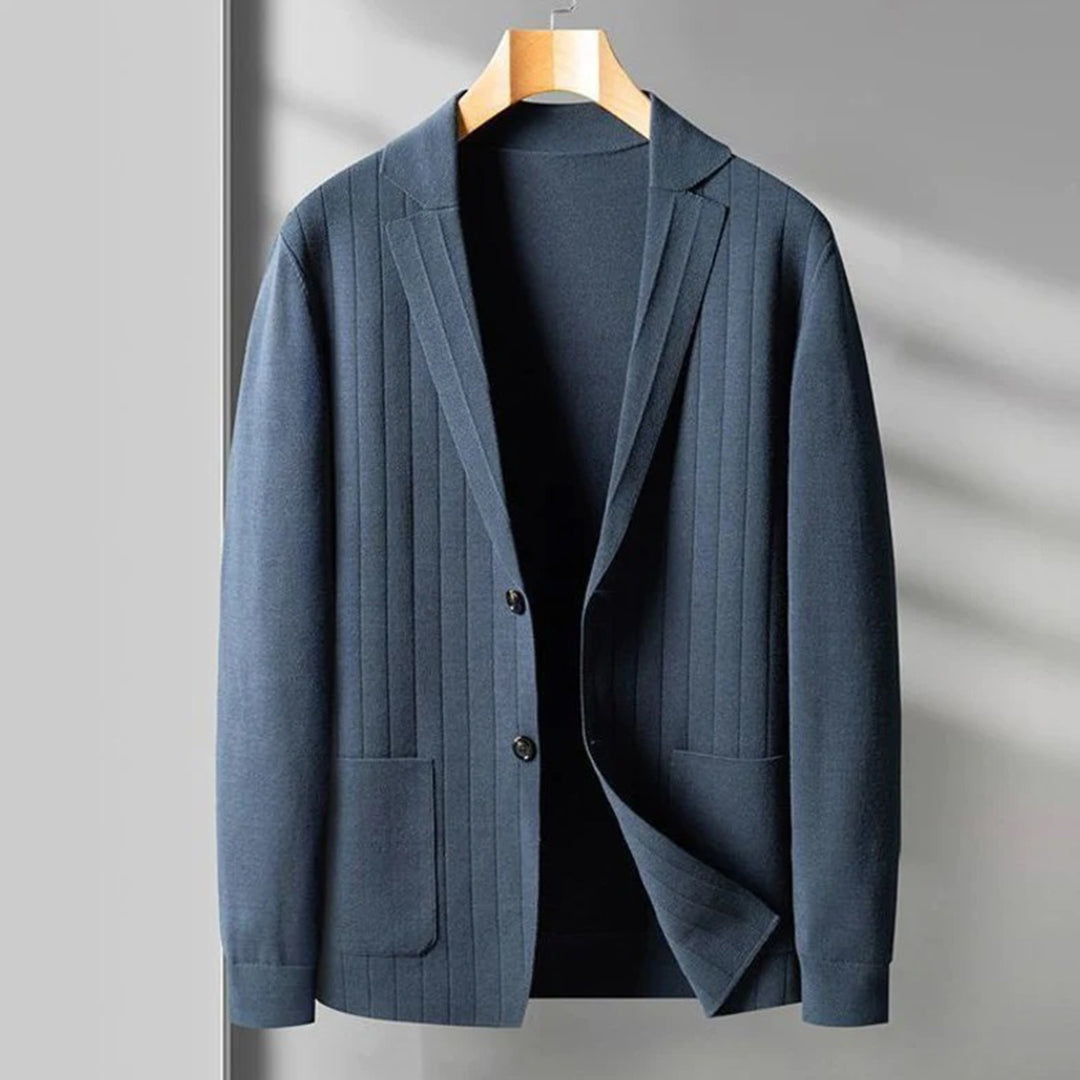 Blazer Homme Rayé Chic pour Bureau et Mariage