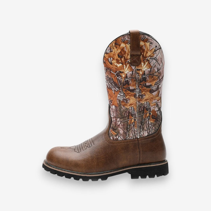 Bottes Cuir Femme Élégantes à Talon Plat