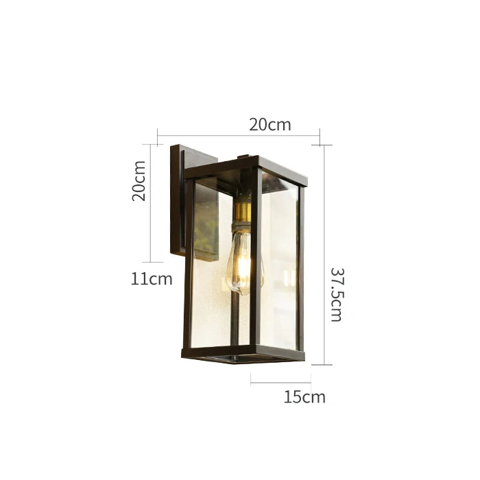 Brillano™ – Applique Murale Étanche Extérieure Design Élégant En Aluminium Noir