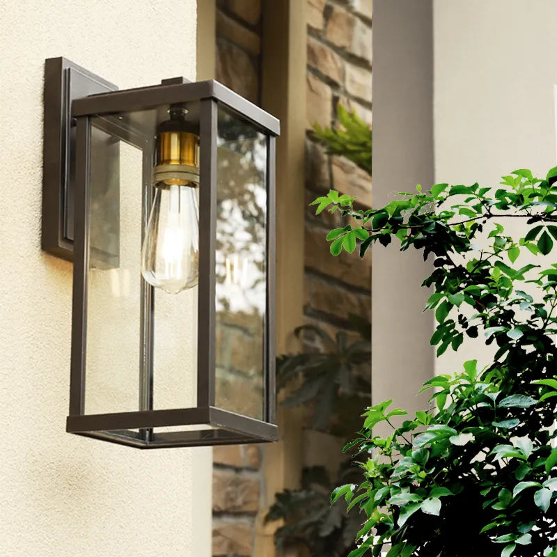 Brillano™ – Applique Murale Étanche Extérieure Design Élégant En Aluminium Noir