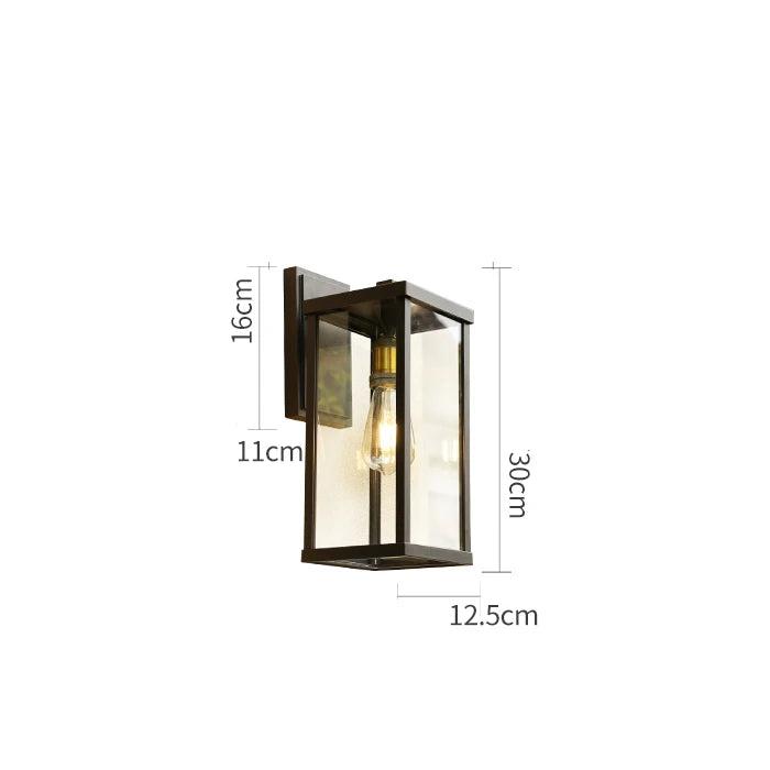 Brillano™ – Applique Murale Étanche Extérieure Design Élégant En Aluminium Noir