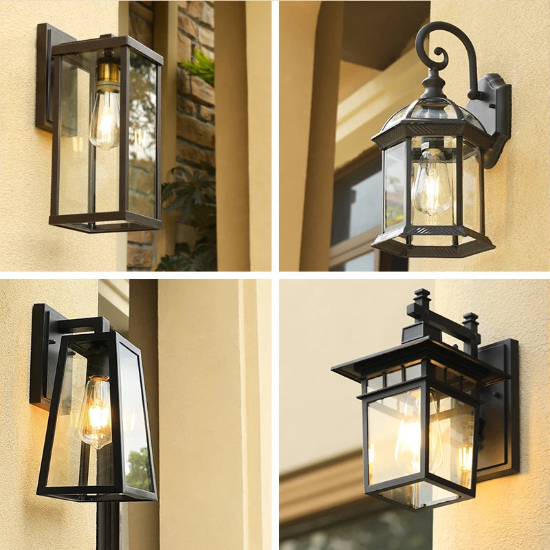 Brillano™ – Applique Murale Étanche Extérieure Design Élégant En Aluminium Noir