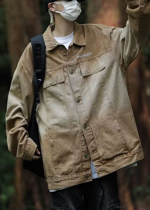 Jean Marron Élégant Veste Homme Printemps - EasyApparels
