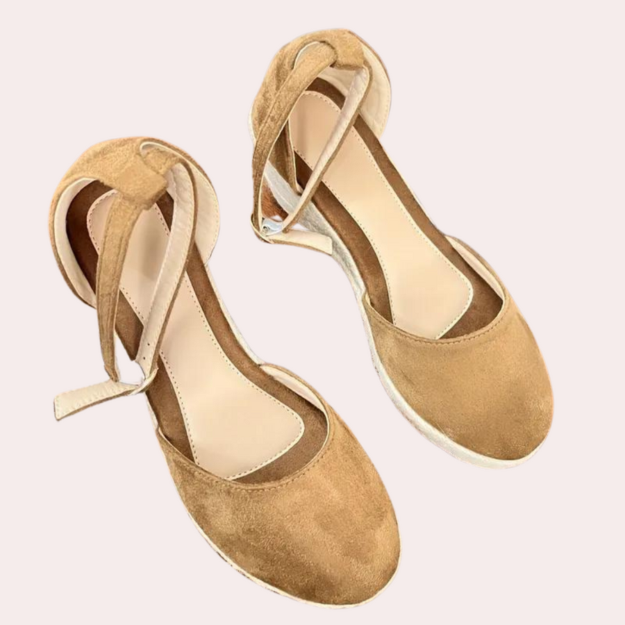 Sandales décontractées avec sangle cheville réglable pour femme