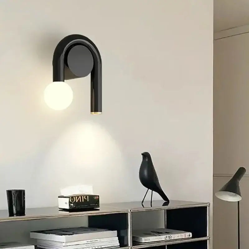 Bunora™ – Applique Murale LED Noire & Blanche Scandinave Design Moderne