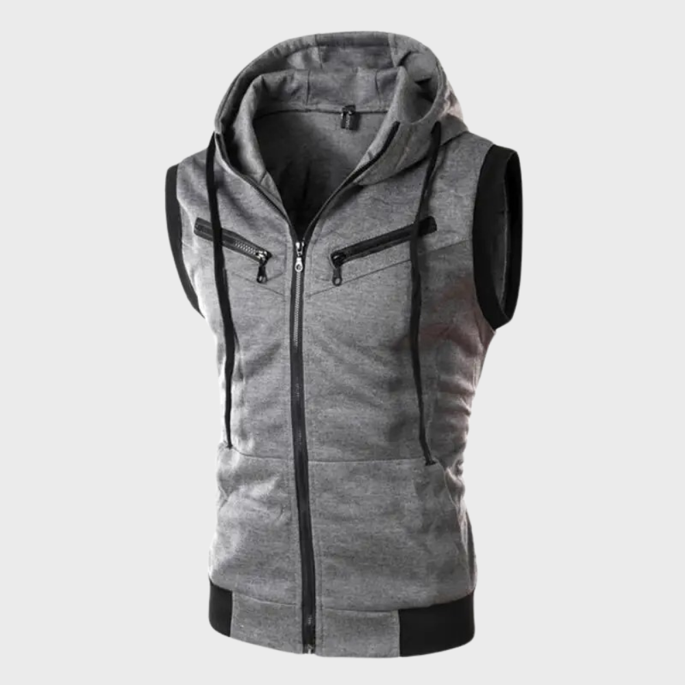 Gilet à capuche taille ajustée sport