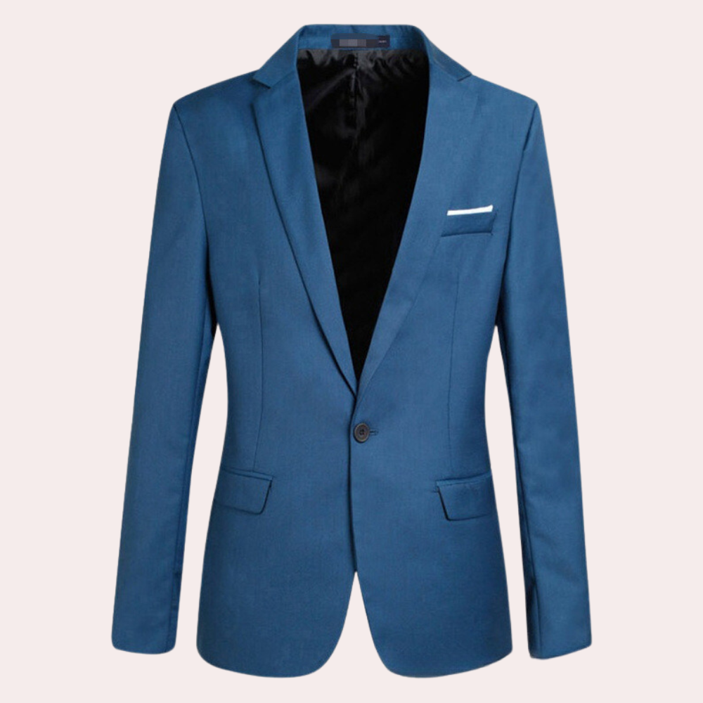 Blazer Homme Noir Manches Longues Élégant
