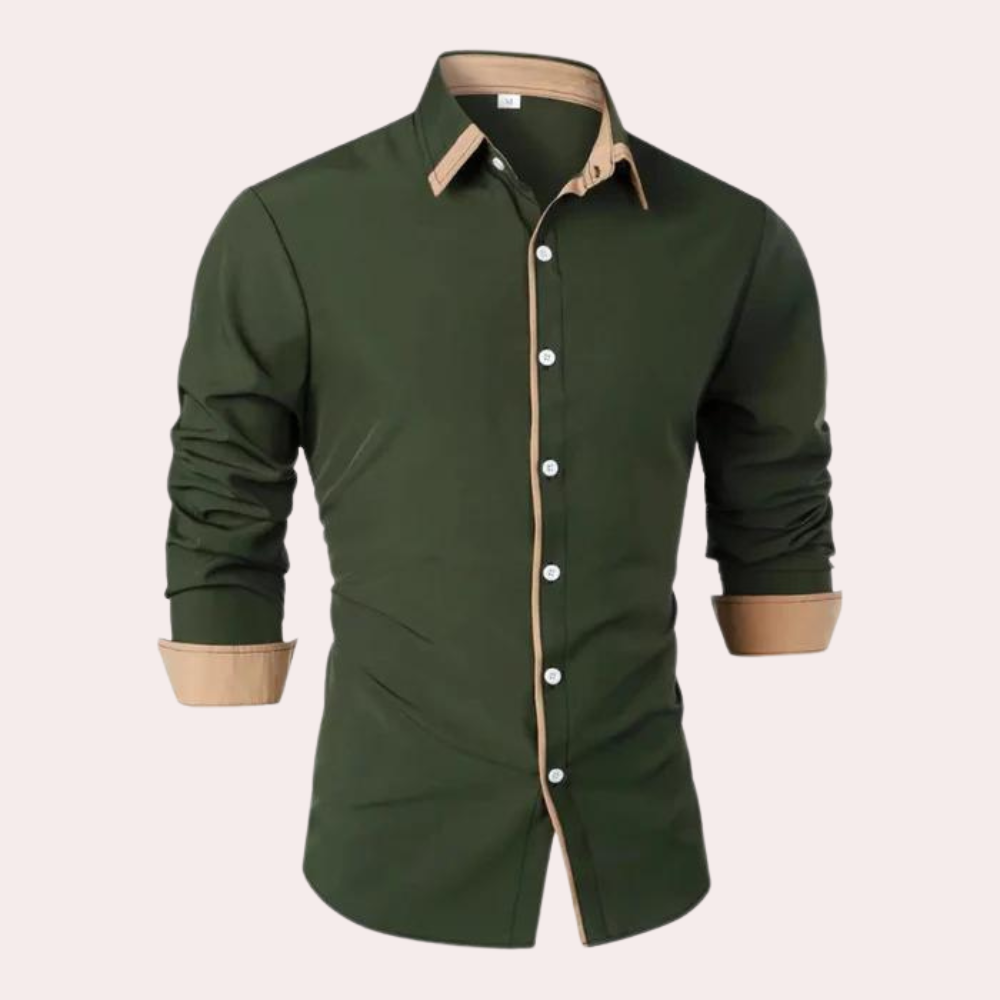 Chemise Homme Classique en Coton pour Hiver