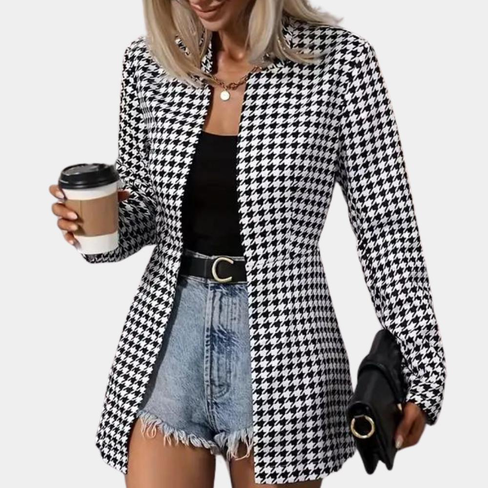 Blazer Femme Coupe Structurée Tissu Chic Classique