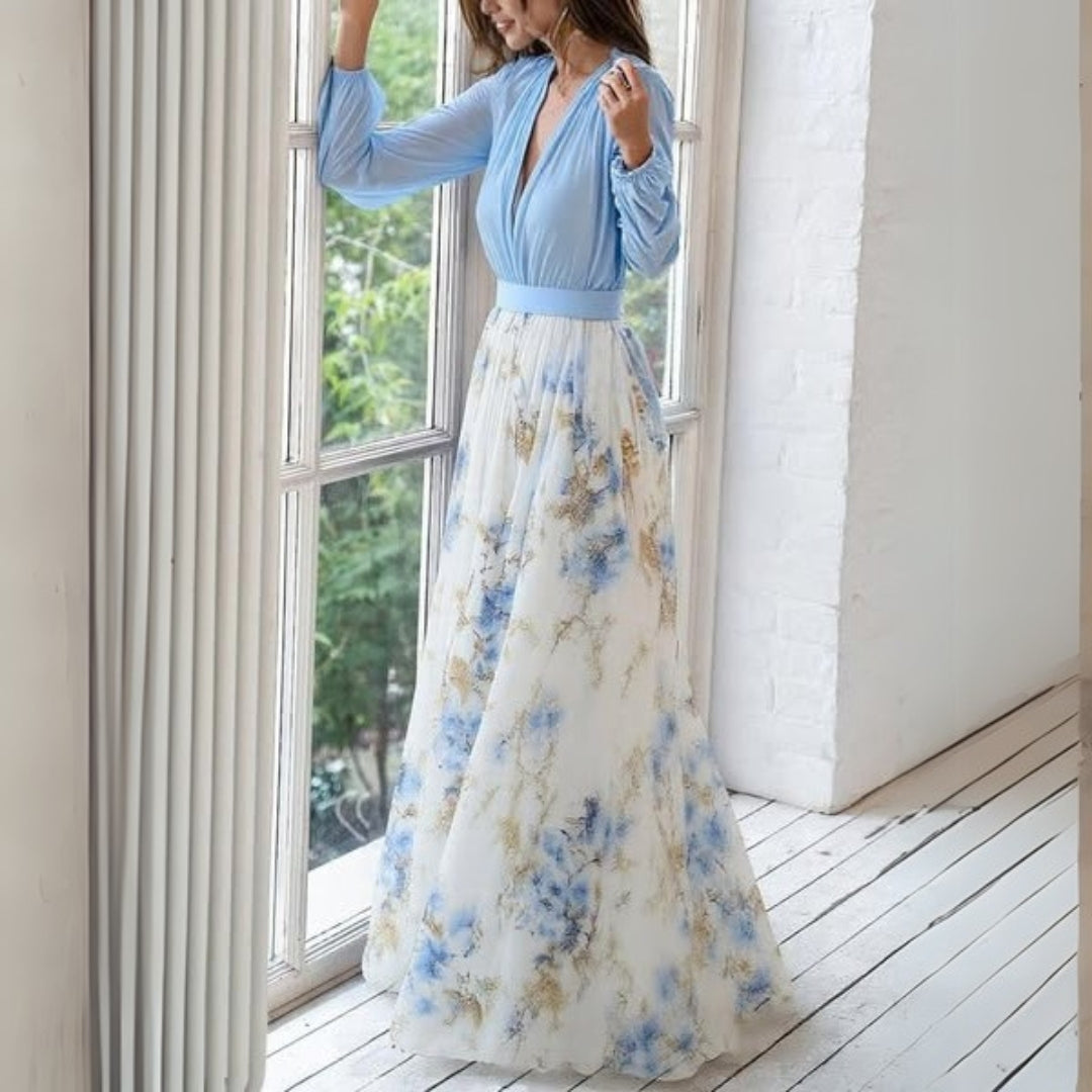 Robe Femme Fleurs Col V Décontractée