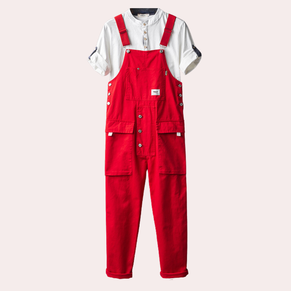 Salopette Enfant Rayée Jaune Blanc