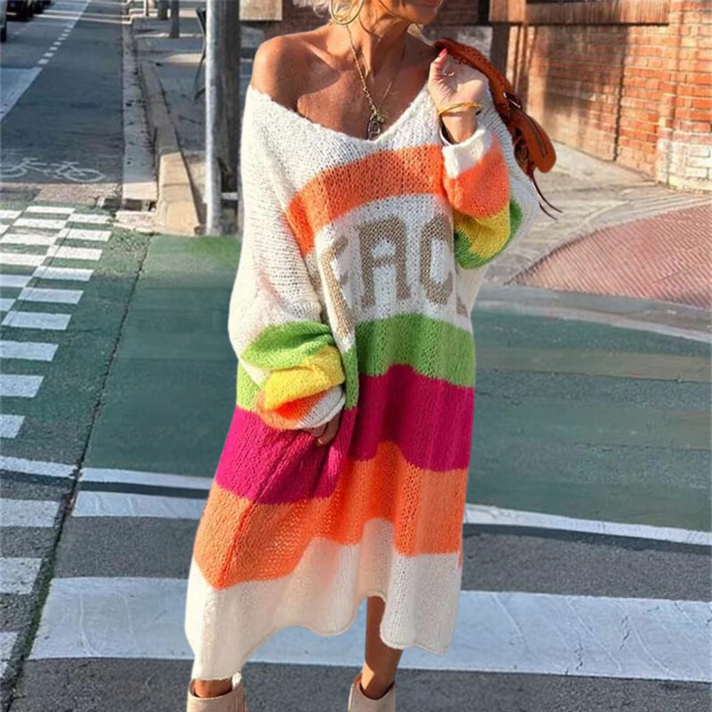Pull Femme Long et Élégant Couleurs Tendances
