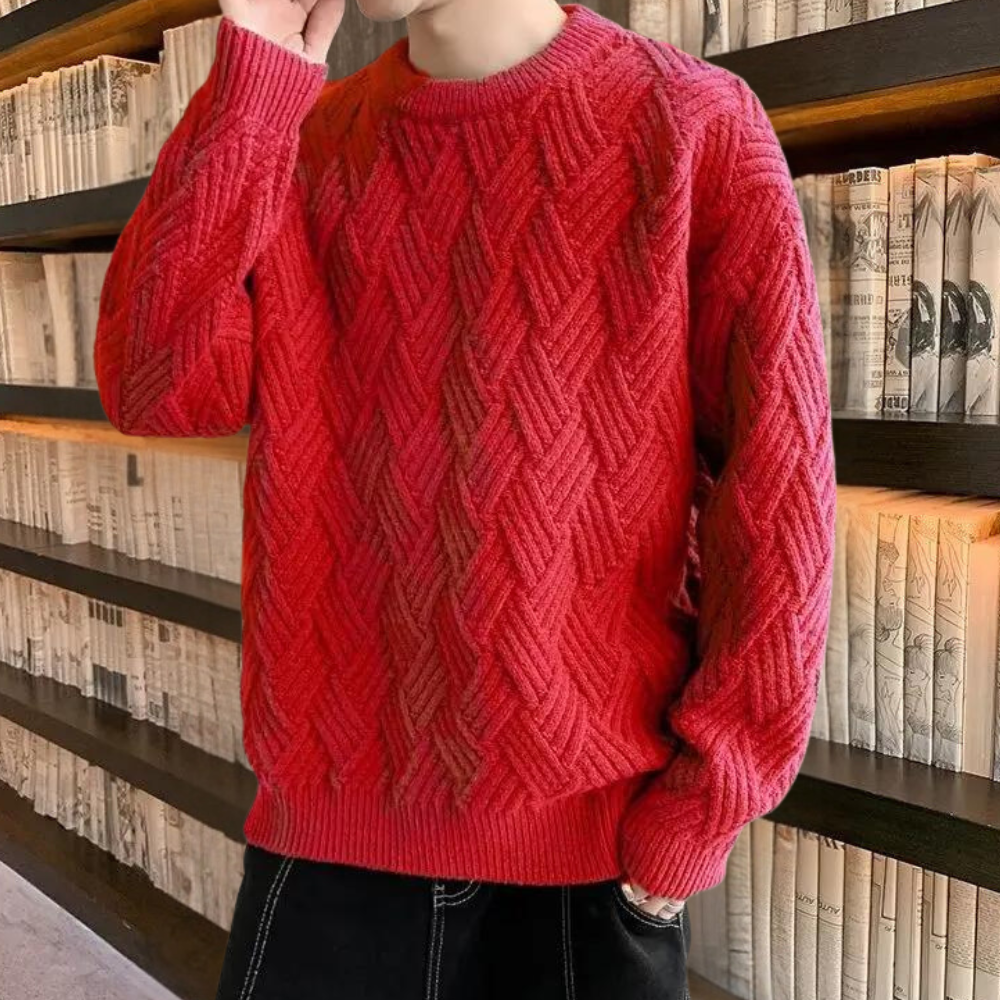 Pull Tricoté Homme Oversize Confortable