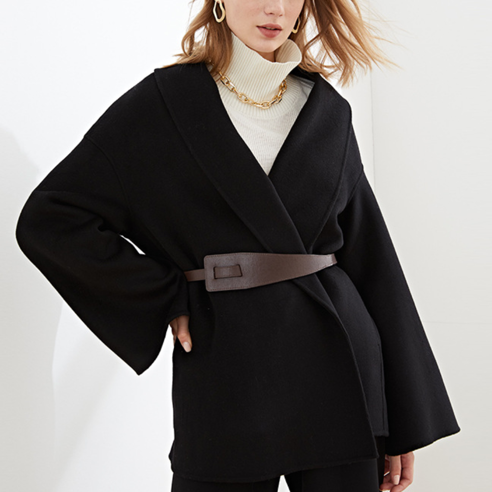 Aviva - Manteau Élégant avec Ceinture pour Femmes