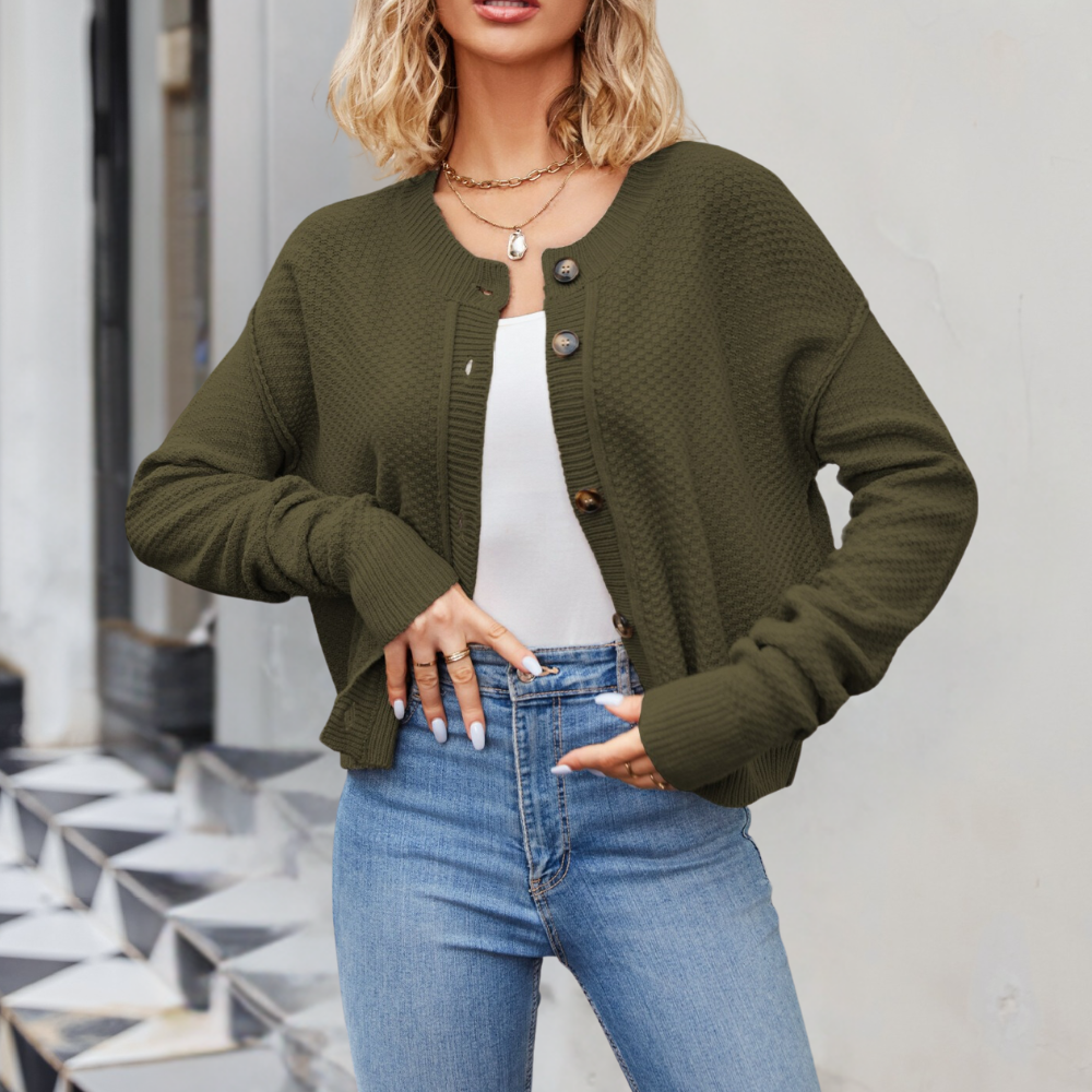 Cardigan Femme Élégant Tricot Doux