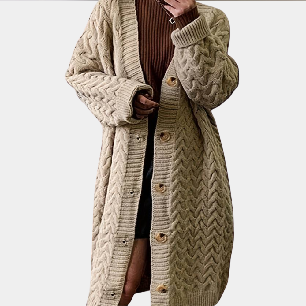 Gilet Femme Long et Doux en Maille Fine