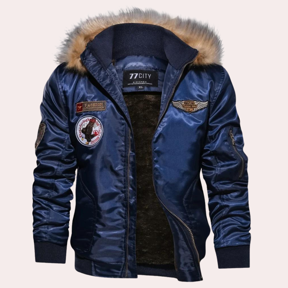 Veste Parka Homme Hivernale avec Capuche Réversible