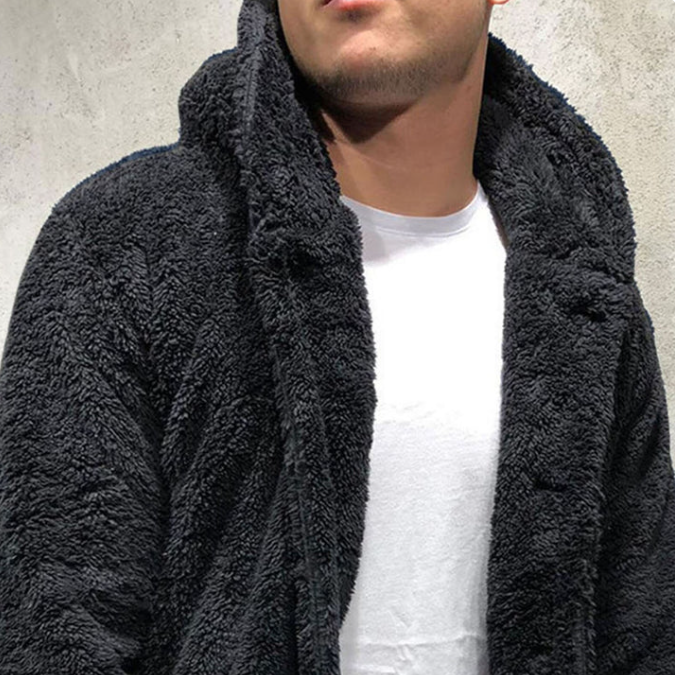 Pull à Capuche Fleece Homme Chaud et Confortable