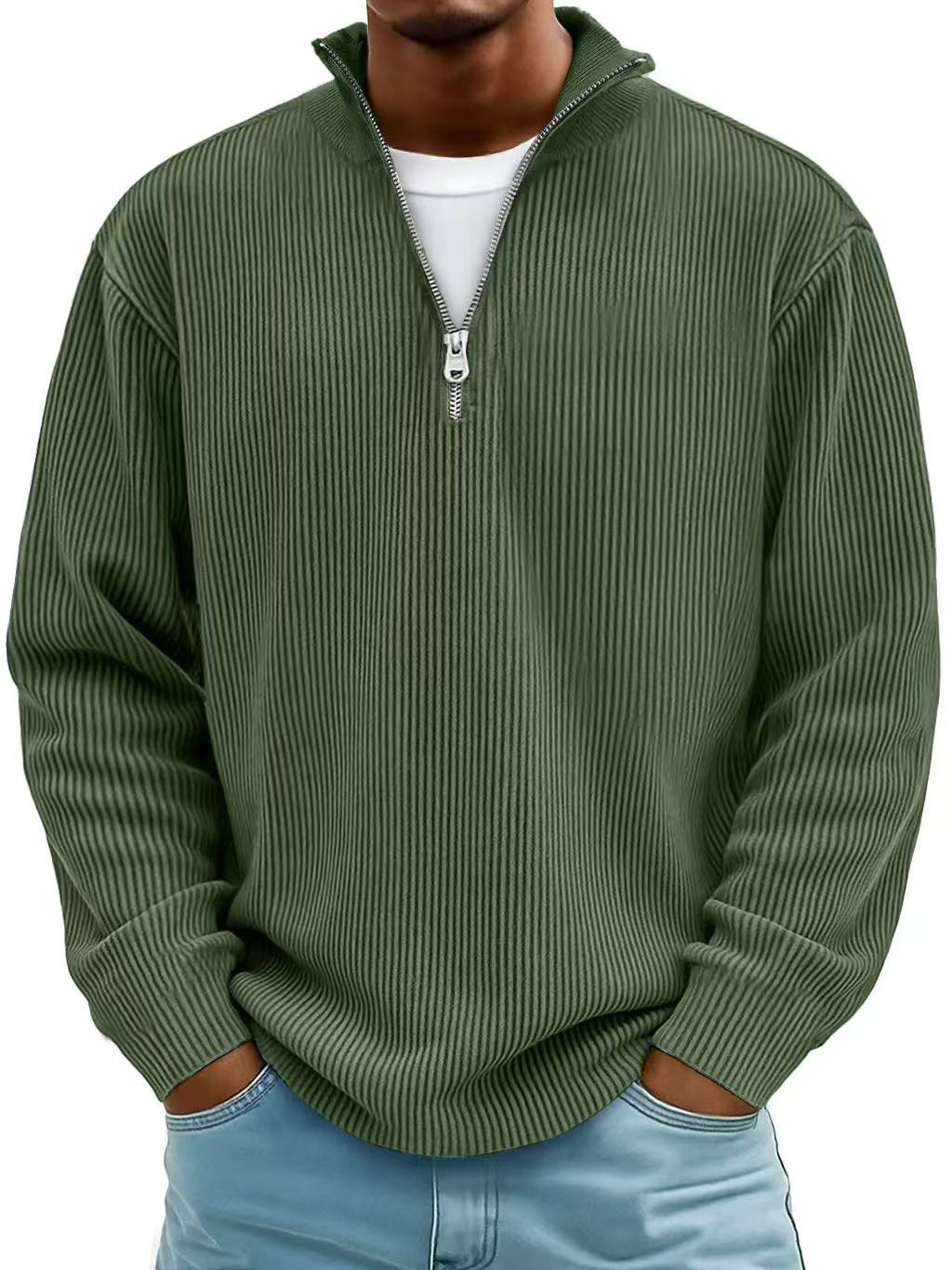 Pull Demi-zip Confortable Chaleur Légère Coupe Moderne