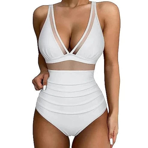 Calyvora™ – Maillot de Bain Femme 1 Pièce en maille amaincissant
