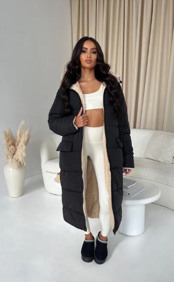 Manteau Femme Hiver Réversible Chic Uni et Fantaisie