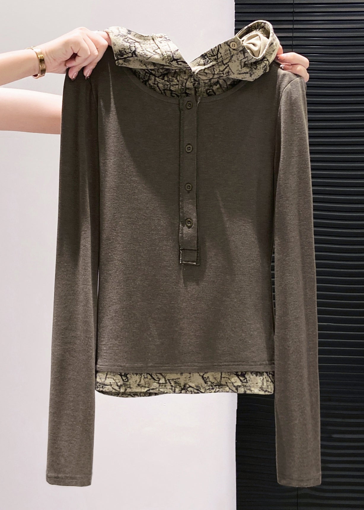 Casual Brown Hoodie Patchwork Cotton Autumn Jacket - EasyApparels