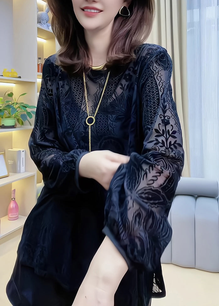 Dentelle noire légère pour femme au printemps - EasyApparels