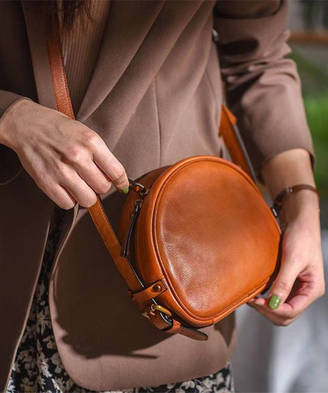 Sac à bandoulière rond casual en cuir robuste et léger - EasyApparels