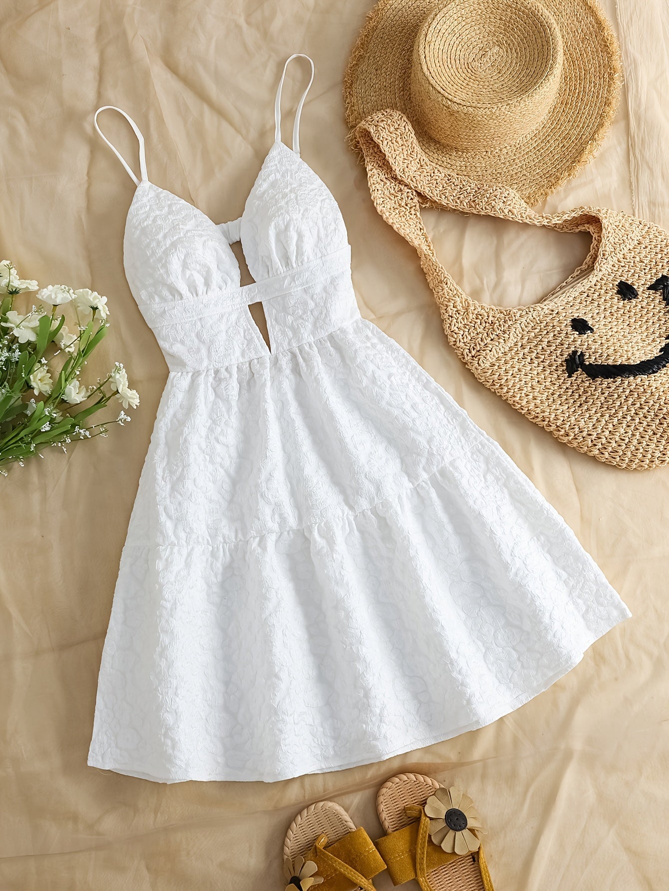 Robe de Soirée Courte Élégante sans Manches pour Mariage