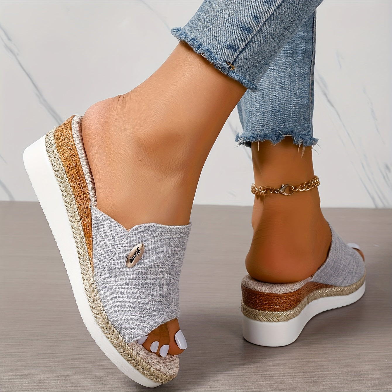Celmiva™ – Sandales Femme Chic et Confortable à Talon Compensé & Plateforme Été