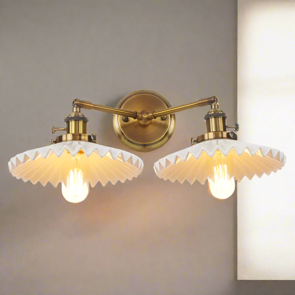 Ceramix™ – Applique Murale Double Tête en Céramique Ancienne Élégante