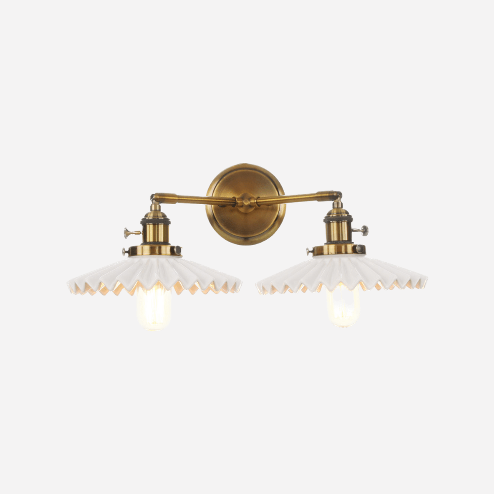 Ceramix™ – Applique Murale Double Tête en Céramique Ancienne Élégante
