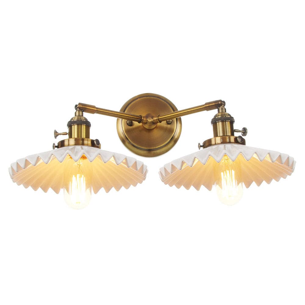 Ceramix™ – Applique Murale Double Tête en Céramique Ancienne Élégante