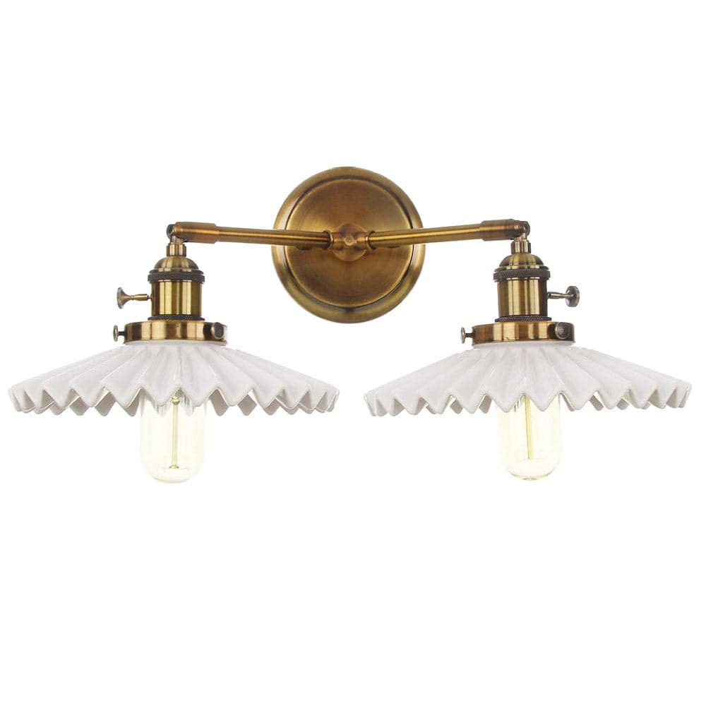 Ceramix™ – Applique Murale Double Tête en Céramique Ancienne Élégante