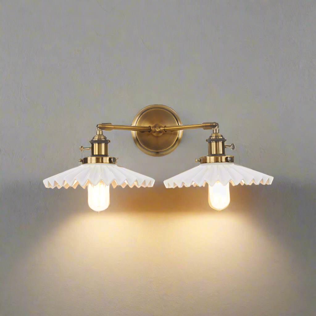 Ceramix™ – Applique Murale Double Tête en Céramique Ancienne Élégante