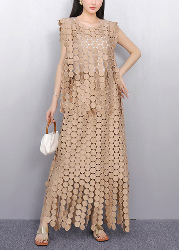 Robe deux pièces chic dentelle et jupe longue été - EasyApparels