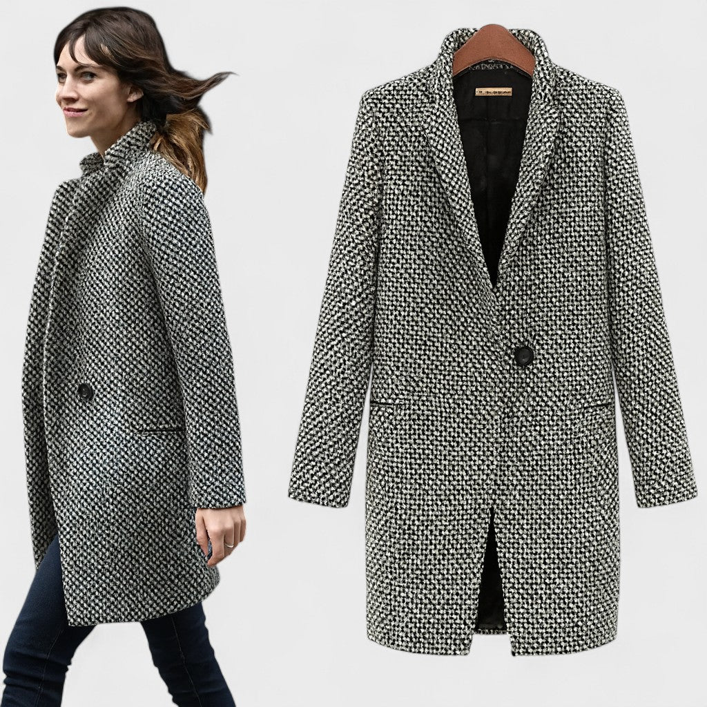 Manteau Femme Laine Double Boutonnage Coupe Classique