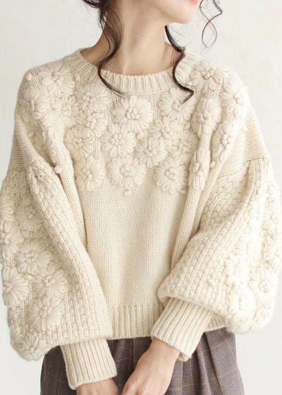 Pull Grande Taille Femme Automne Florale Doux - PanierRoyale