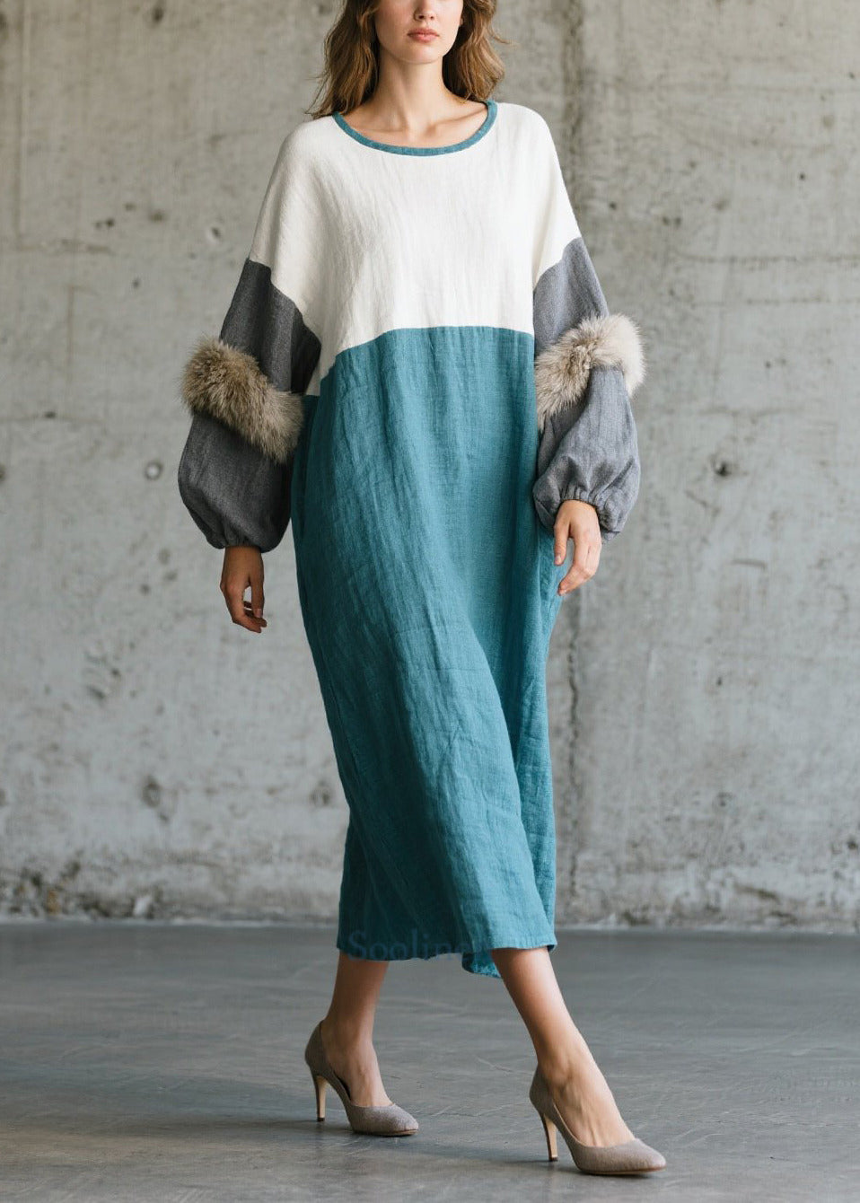 Luxe Robe Fourrure Douce Hiver Oversize - EasyApparels