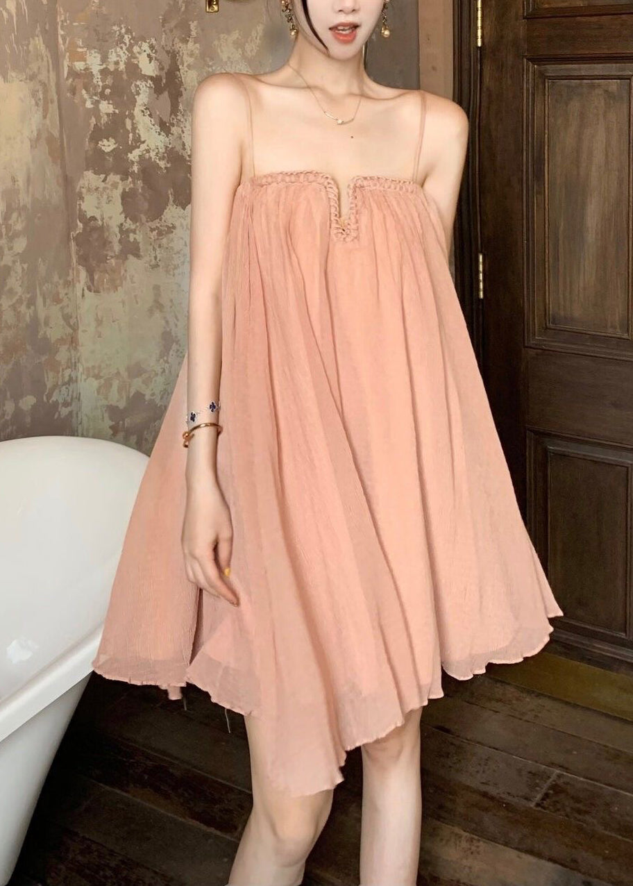 Robe élégante en dentelle rose pour femme - EasyApparels